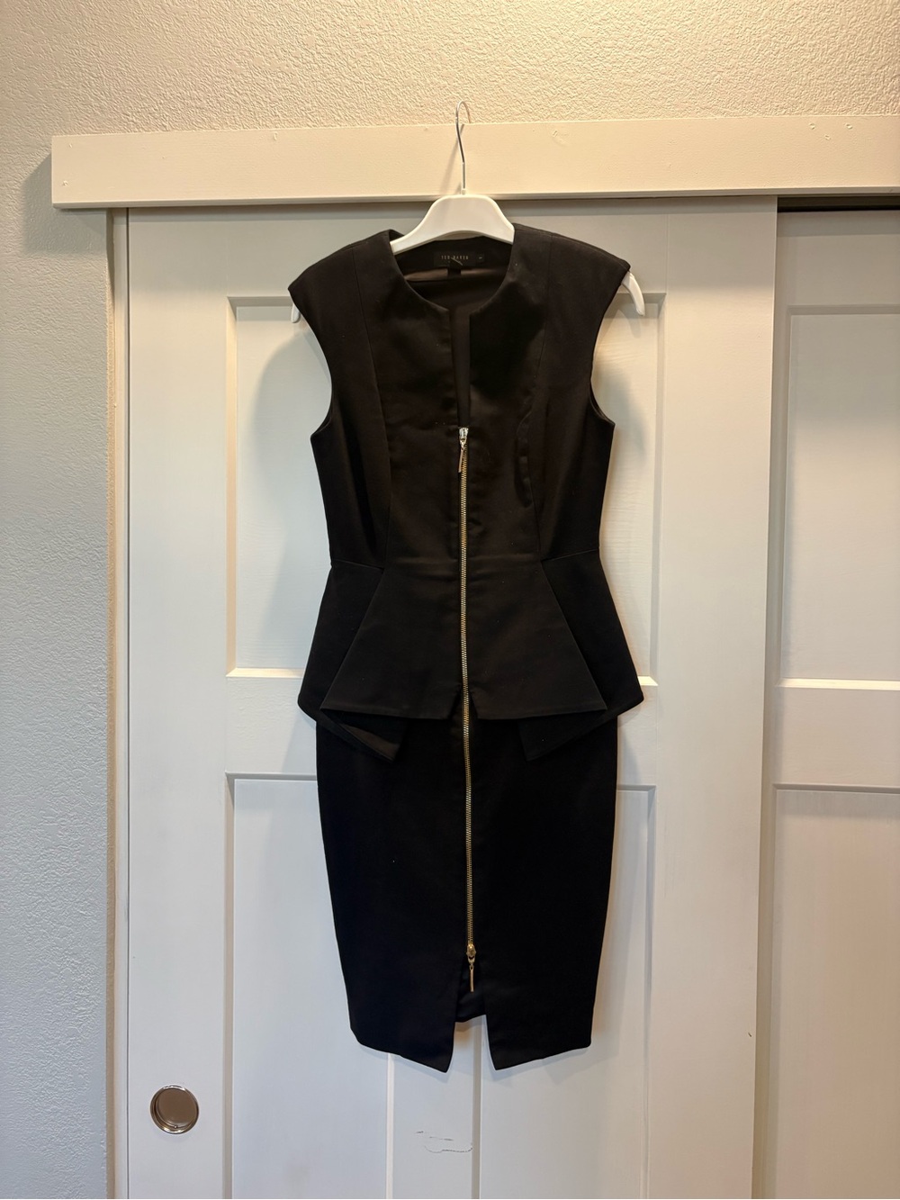 Ted Baker London Jamthun Black Peplum Dress